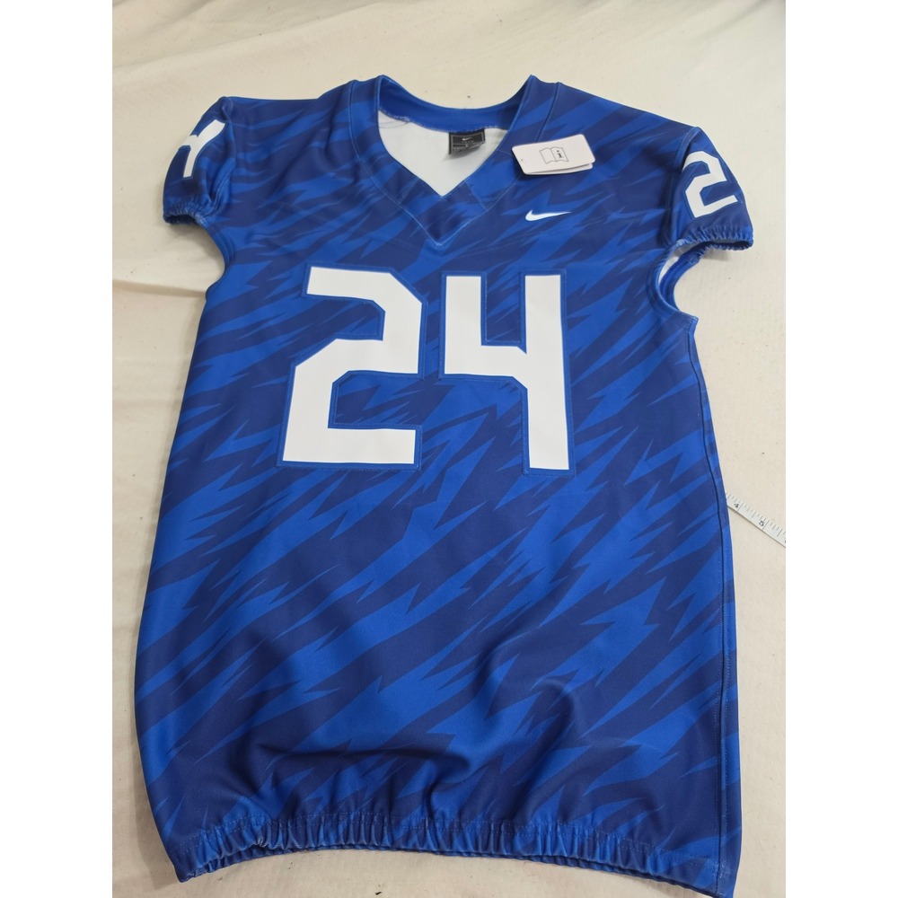 Nike Team Tigers Football Jersey Blue Lightning Pattern Mens Large FJ9593-493